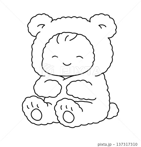 着ぐるみを着た赤ちゃん 着ぐるみを着た赤ちゃん 137317310