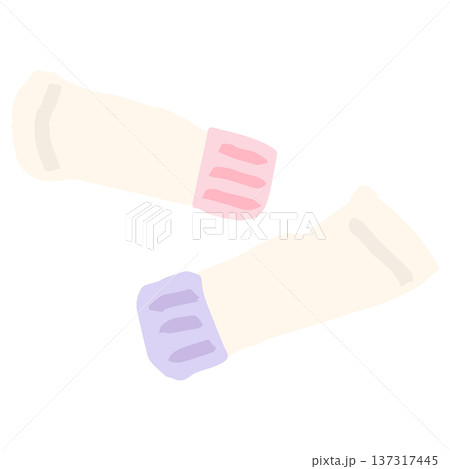 11月の園だよりに使いやすい シンプル手書き素材シリーズ｜絵の具チューブ(芸術の秋) 137317445