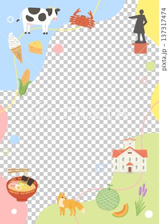 與北海道相關的可愛插畫集 - 邊框 與北海道相關的可愛插畫集 - 邊框 137317474