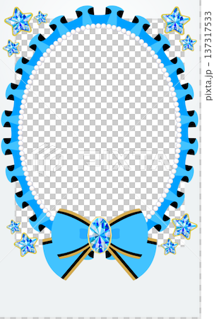 Polaroid Camera Decoration Jewel Frame Light Blue 137317533