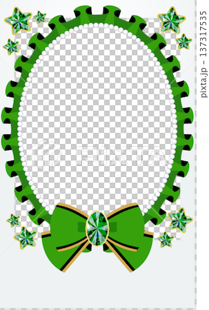 Polaroid Camera Decoration with Jewel Frame, Green 137317535