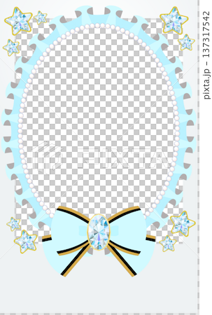 Oshikatsu Instax Polaroid Camera Decoration Jewel Frame Cyan 137317542