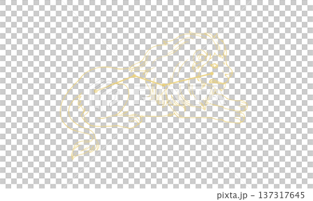 Illustration of Leo Minor (gold-colored picture of a little lion and constellation lines, lines only, no coloring) Illustration of Leo Minor (gold-colored picture of a little lion and constellation lines, lines only, no coloring) 137317645