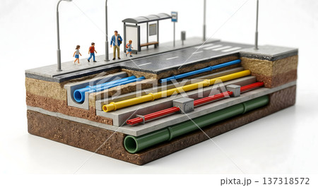地下インフラの多層構造モデル 137318572
