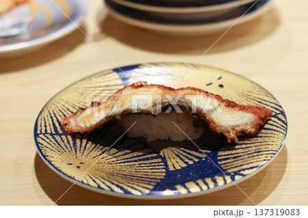 Nov 29 2025 Fresh Conveyor Belt Sushi in Modern Japanese Restaurant 137319083