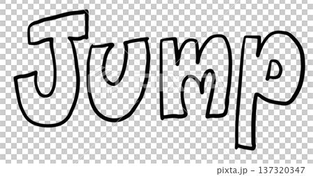Hand drawn Jump letter outline for activity, sport, exercise, movement, decoration, font, typography, text, message, campaign badge, sticker, festive winter, patches, shirt print, happy holidays Hand drawn Jump letter outline for activity, sport, exercise, movement, decoration, font, typography, text, message, campaign badge, sticker, festive winter, patches, shirt print, happy holidays 137320347
