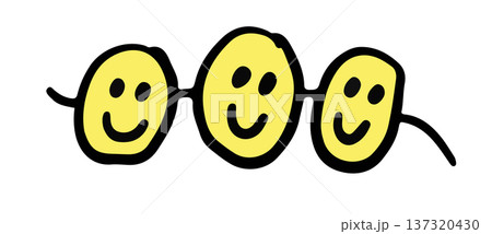 Hand drawn three happy faces for decorations, mood, feelings, emotion, positive energy, good vibes, stickers, icon, clip arts, tattoo, shirt print, button, social media, patch, pin, brooch, cartoon Hand drawn three happy faces for decorations, mood, feelings, emotion, positive energy, good vibes, stickers, icon, clip arts, tattoo, shirt print, button, social media, patch, pin, brooch, cartoon 137320430