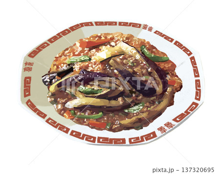 麻婆茄子(赤中華皿) 麻婆茄子(赤中華皿) 137320695