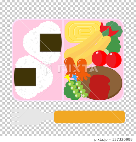 Colorful lunch box illustration for kids 137320999