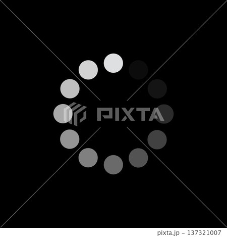 Loading Circle Animation on Black Background Loading Circle Animation on Black Background 137321007