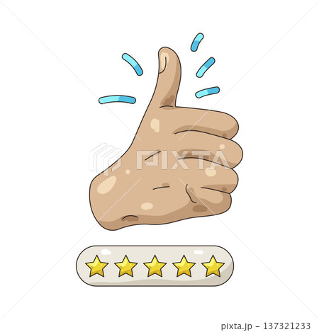 Illustration of thumbs up Illustration of thumbs up 137321233