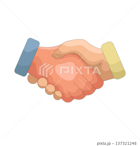 Illustration of handshake Illustration of handshake 137321248