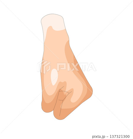 Illustration of clenched fist Illustration of clenched fist 137321300