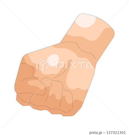 Illustration of clenched fist Illustration of clenched fist 137321301