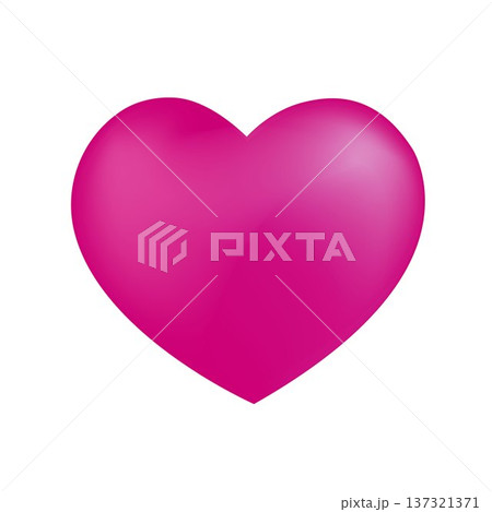 Pink Heart Symbol of Love and Affection 137321371