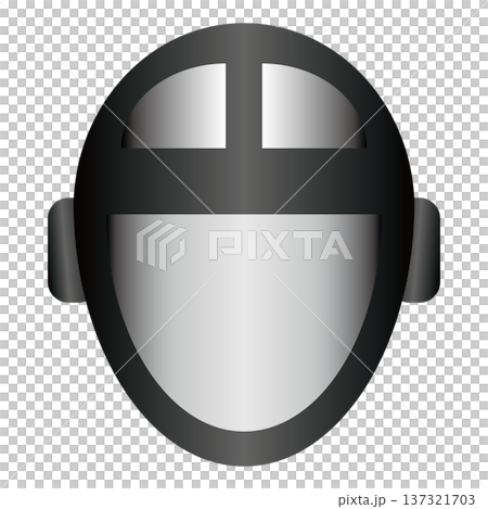 An illustration of a gradient design of a head cap used to protect the head of a rugby player. An illustration of a gradient design of a head cap used to protect the head of a rugby player. 137321703