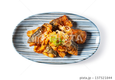 サバの竜田揚げ南蛮和え 137321844