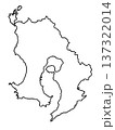鹿児島県の地図（白地図） 137322014