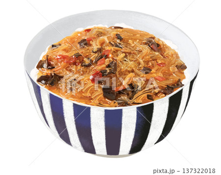 麻婆春雨丼（縞椀） 137322018