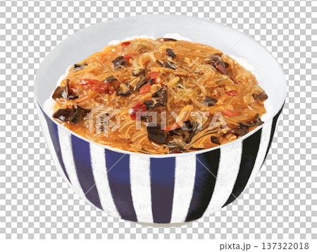 麻婆春雨丼（縞椀） 137322018