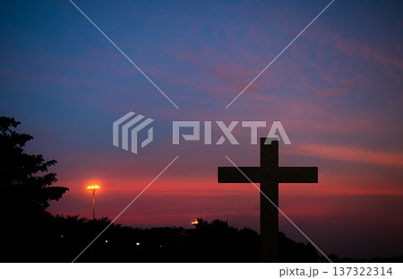 Cross Christian God Religion on Sunset Background, Jesus Church Worship Pray Catholic Grace Christ, Symbols Christ Love Holy Spiritual Hope Peach Victory Spirit Mditation Catholicism Crucifix Trush. Cross Christian God Religion on Sunset Background, Jesus Church Worship Pray Catholic Grace Christ, Symbols Christ Love Holy Spiritual Hope Peach Victory Spirit Mditation Catholicism Crucifix Trush. 137322314