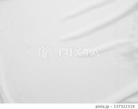 Fabric White Cloth Cotton Background Sheet Silk Material Texture Satin Pattern Fashion Abstract Shape Space natural Beautiful Textile Luxury Ripples Wallpaper Smooth Vintage Canvas Ecology Wall. 137322319
