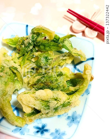 春の味覚 ふきのとうの天ぷら 春の味覚 ふきのとうの天ぷら 137322442