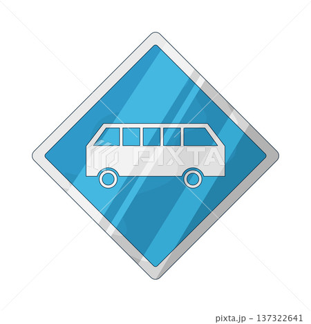 Illustration of Bus Stop Sign Illustration of Bus Stop Sign 137322641