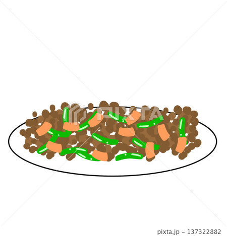 ひき肉の炒め物 ひき肉の炒め物 137322882