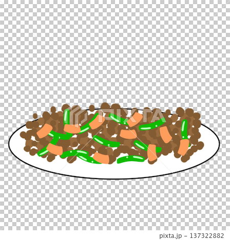 ひき肉の炒め物 ひき肉の炒め物 137322882