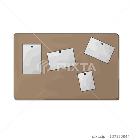Illustration of Memo Board Illustration of Memo Board 137323044