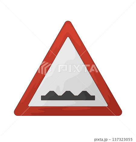 Illustration of Speed Bump Ahead Sign Illustration of Speed Bump Ahead Sign 137323055