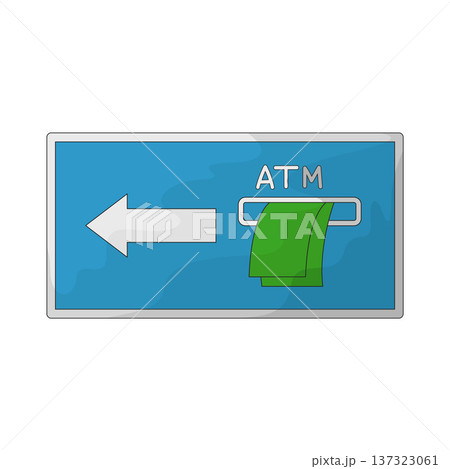 Illustration of ATM Nearby Sign Illustration of ATM Nearby Sign 137323061
