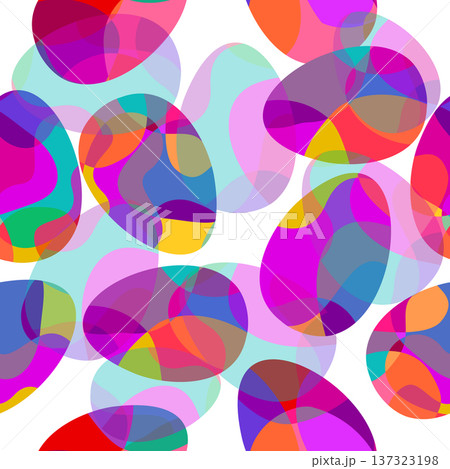 Seamless Easter egg background. hand drawn. Not AI, Vector illustration. 137323198