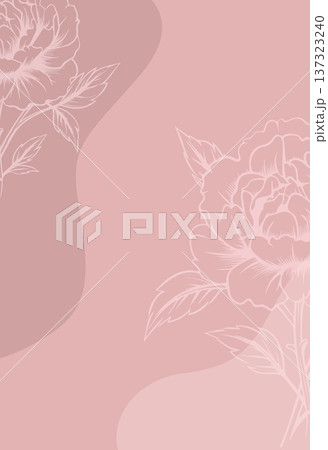 Pastel background with flowers . Hand drawn. Not AI, vector illustration Pastel background with flowers . Hand drawn. Not AI, vector illustration 137323240