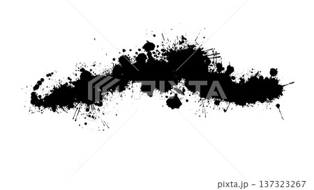 Black blot isolated on white background. Hand drawn. Not AI, vector illustration. Black blot isolated on white background. Hand drawn. Not AI, vector illustration. 137323267