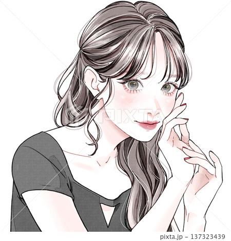 モデル風のポーズをしている女性 137323439