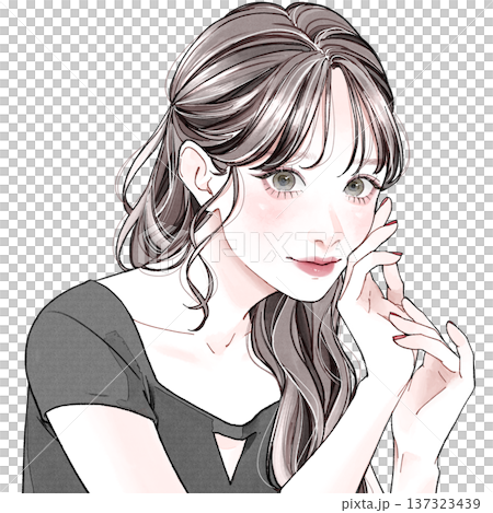 モデル風のポーズをしている女性 137323439