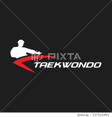 taekwondo kick logo element  icon  vector concept design. 137323491