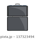 black empty open suitcase vector illustration element 137323494