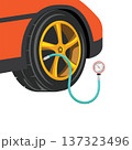 checking car tire pressure vector illustration element design template 137323496