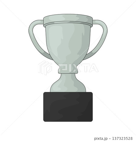 Illustration of silver trophy 137323528
