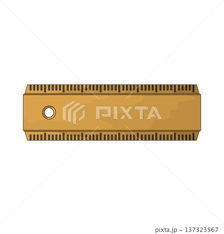 Illustration of Wooden Ruler Illustration of Wooden Ruler 137323567