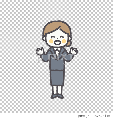 Office working women, various facial expressions and poses set Office working women, various facial expressions and poses set 137324146