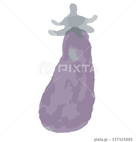 幼稚園・保育園向け 10月のやさしい水彩挿絵イラストシリーズ｜秋茄子 137325085