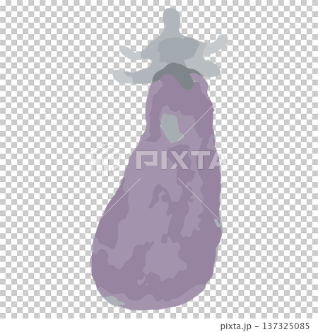 幼稚園・保育園向け 10月のやさしい水彩挿絵イラストシリーズ｜秋茄子 137325085