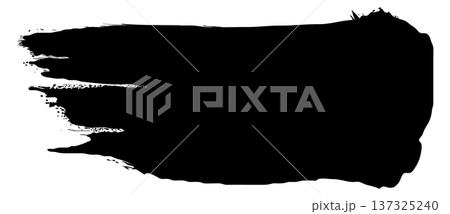 Black paint stroke. Artistic ink mark element 137325240