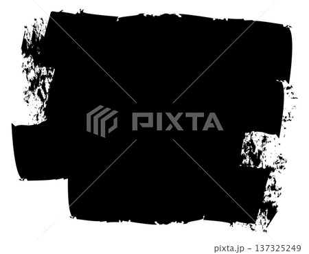 Black brush stroke. Ink mark. Grungy element 137325249