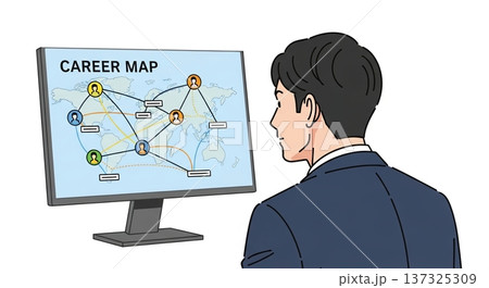 キャリアプランを考える男性 137325309