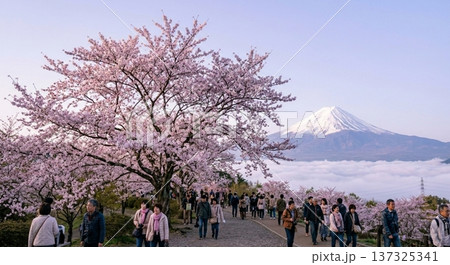 【AI生成】富士と桜 0702501 137325341